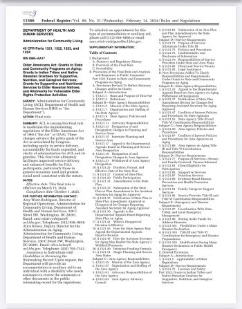 45 CFR Parts 1321, 1322, 1323, 1324